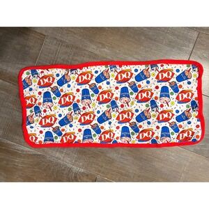 Dairy Queen Blizzard Print Burp Cloth Red White Blue Foodie Baby Towel Accessory